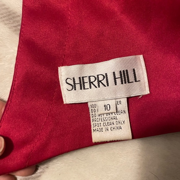 Red Rhinestone Prom Dress - Picture 2 of 7